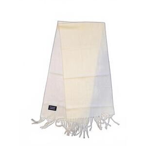 Christian Dior Vintage Cashmaire Light Yellow Scarf with Fringe